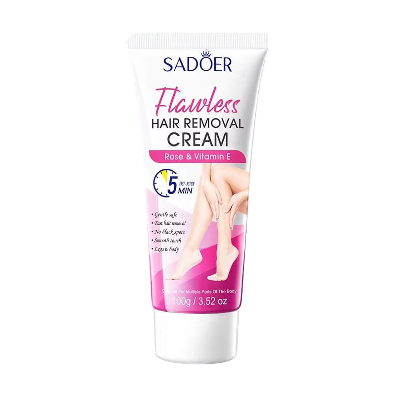 Крем для депіляції Sadoer Flawless Rose &amp; Vitamin E Hair Removal Cream, 100 г